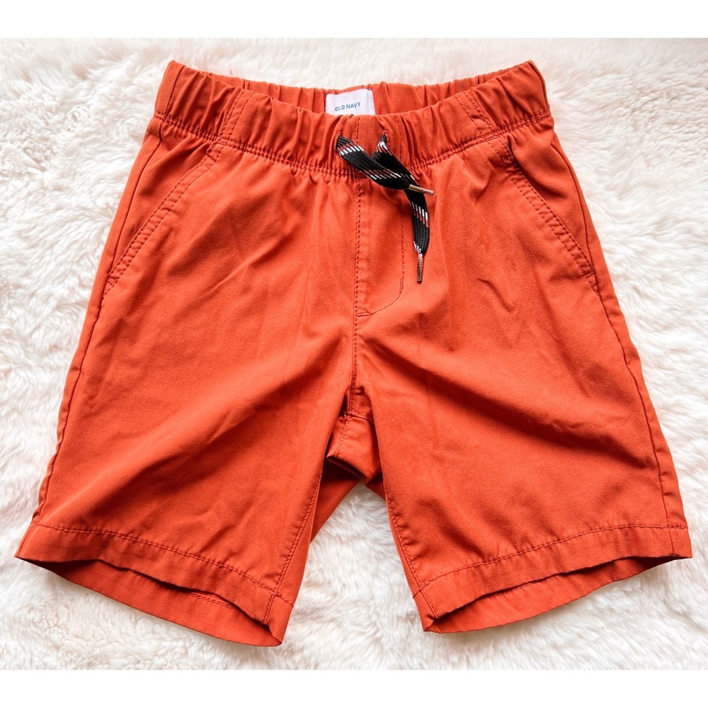 COPY - EUC Old Navy Boys Shorts Swim Trunks Size S 6-7 Burnt Orange With Mesh P…